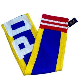 2 Polo Ralph Lauren Men’s Stadium Scarf Yellow Multi New